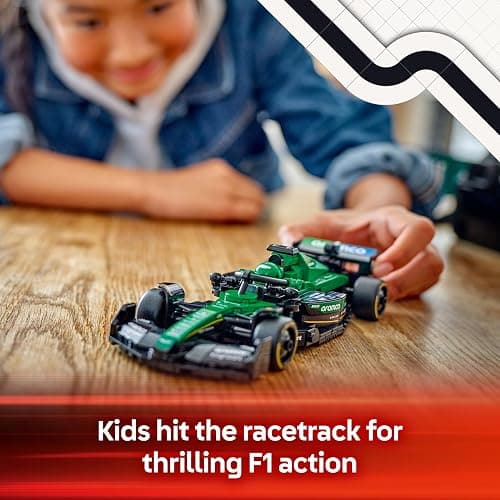 LEGO Speed Champions Aston Martin Aramco F1 AMR24 Race Car Toy with a Collectible Formula 1 Driver Minifigure - Model Kits for 10+ Year Old Boys & Girls or Adult Motorsport Fans 77245 thumbnail 2