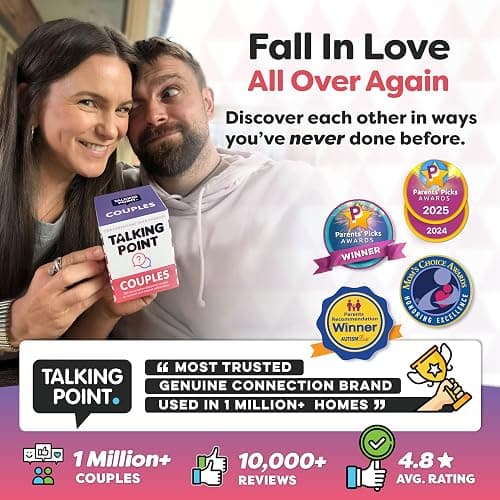 TALKING POINT CARDS Deepen Your Connection with 200 Fun & Engaging Conversation Cards for Couples - Build Intimacy, Strengthen Your Bond & Reignite Romance – Perfect Adult Card Game for Date Nights thumbnail 6