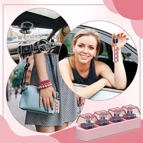 FunnAura Keyboard Fidget Toy with LED, 4 Button Keychain Toys Gift for Boys Girls(Pink) thumbnail 5