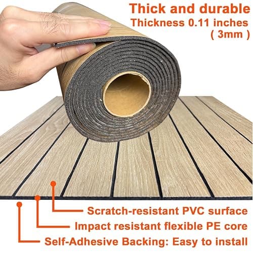 YU LI 3DH Peel and Stick PVC Slat Wall Panel 236"x15.75" Self-Adhesive Thick Faux Grey Wood Grain Wallpaper Panel 3D Soundproof Wall Panels for Walls & Ceilings thumbnail 7