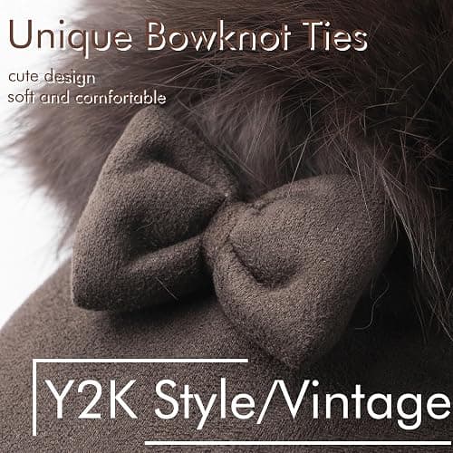 Vagasi Women Touch Screen Gloves, Fleece Lined Winter Gloves for Ladies, Thermal Suede Gloves Fur Cuff for Girls Gifts thumbnail 4