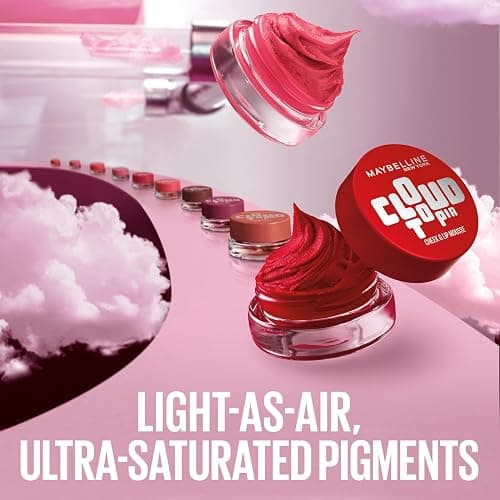 Maybelline Cloudtopia Blush for Cheeks and Lip Mousse, Ultra-Vivid, Pigmented Formula for Up to 14HR of Blush and Lip Makeup Color, Moonlit Rose, 1 Count thumbnail 3