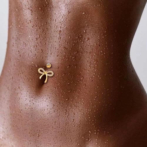 LEE&RO Belly Button Ring 14G Belly Piercing Jewelry Navel Rings Stainless Steel Belly Rings thumbnail 4