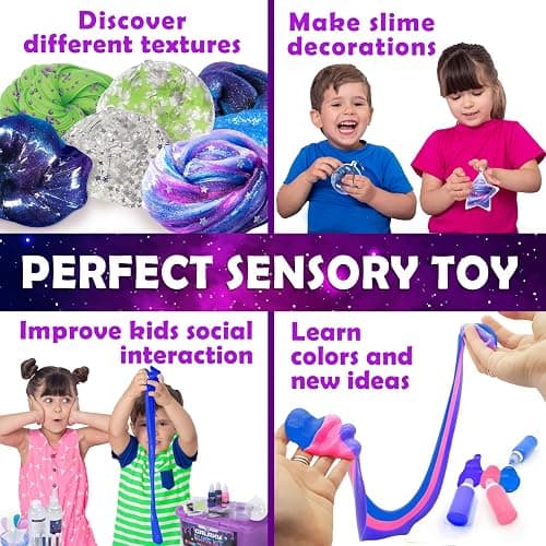 Original Stationery Galaxy Slime Kit - Cosmic Crafting Fun for Kids Ages 8-12 - DIY Space-Travel Craft - Make Your Own Slime Kit - Multicolor thumbnail 3