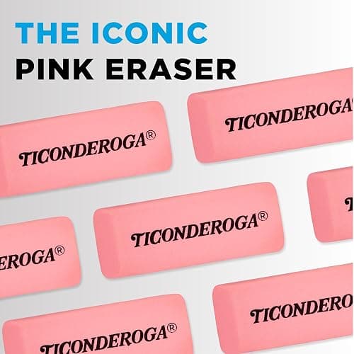 Ticonderoga Wedge Erasers, Pink, 3 Count thumbnail 7