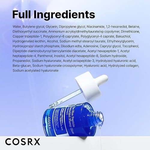 COSRX The Blue Copper Peptide Bakuchiol Serum, Glow & Plumping, 1.69 Fl Oz | GHK-Cu 5 Multi Peptide with Collagen, Anti-Aging Serum, Glow & Plump Serum for Skin Hydration & Elasticity, Korean Skin Care thumbnail 11