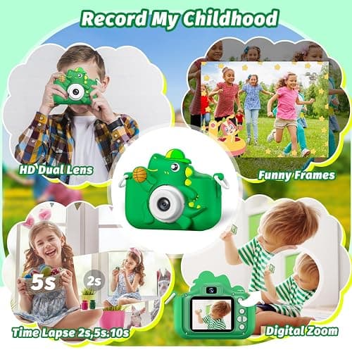 Kids Camera Toy, masterbee Dinosaur Toys Camera for Kid Age 3-12, Christmas/Birthday Gifts for Boys and Girls, 1080P HD Kids Digital Camera, Children Camera Gift for 3 4 5 6 7 8 9 10 11 12 Year Old thumbnail 3