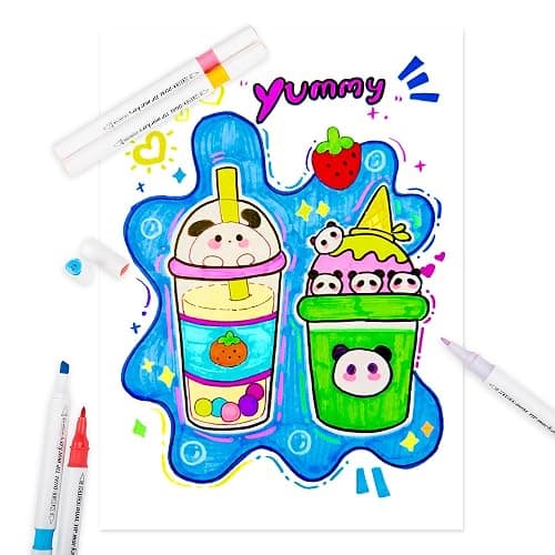 XIEED Alcohol Markers, 240 Colors Alcohol Markers Set for Artists, Students, Adults, Artists in Coloring & Drawing (Fine &Broad) thumbnail 5