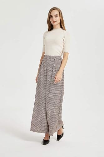 Tronjori Women High Waist Casual Wide Leg Long Palazzo Pants Trousers Regular Size thumbnail 2