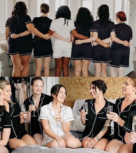 SWOMOG Womens Pajamas Set Button Down Soft Short Sleeve Sleepwear Loungewear 2 Pcs Pjs Shorts Set XS-XXL thumbnail 4