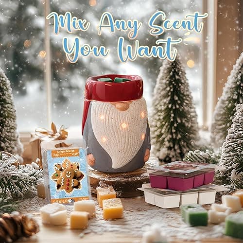 SNOWSEN Winter Scented Wax Melts, Long Lasting Premium Soy Scented Melts Cubes, Soy Wax for Wax Warmer - Gingerbread, Cranberry, Hot Chocolate, Candy Cane and More, Candle Wax Melts Set thumbnail 6