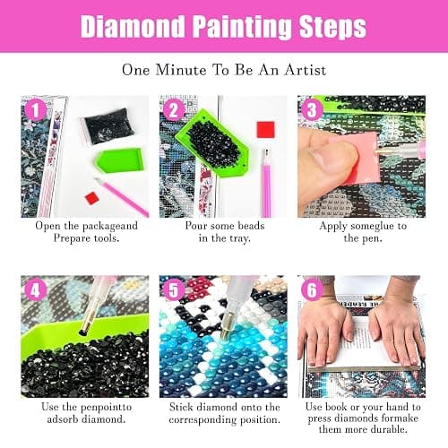 4PcakChristmas Diamond Art Kits for Adults Diamond Painting for Beginner | Christmas Diamond Dots Full Drill Crafts for Gem Art Dot Art for Adults Home Wall Decor for Teens Boys Girls 12x16 in thumbnail 8