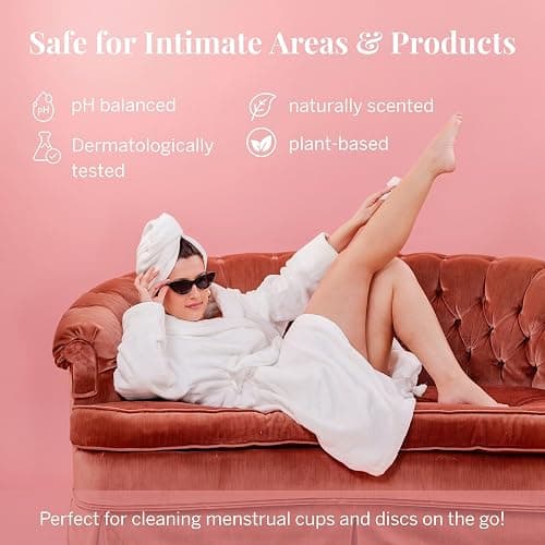 Pixie Feminine Wipes – Naturally Scented Rosewater + White Tea – Flushable, Biodegradable & pH Balanced – Individually Wrapped Wipes for On-The-Go – Cleaner for Menstrual Cups & Discs (2 Packs of 20) thumbnail 5