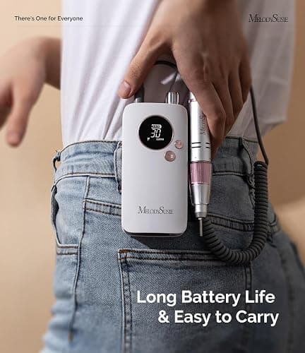 MelodySusie Entry-Level Clip-On Rechargeable Nail Drill, SC320F 30000RPM E-File with Pastel & Colorful Design for Manicure Shaping & Gel Removal, Ideal for Training, Nail Art Practice & Home Use. thumbnail 2