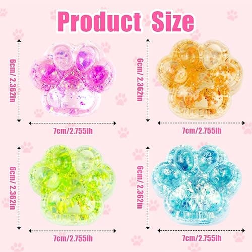 4pcs Taba Squishy Paw,Cat Paw Squishy Toys Cute Kawaii Squishies Sensory Mochi Toys Taba Handmade Soft Fidget Toys for Stress Relief Party Favors Soft Fidget Toys for Kids Stocking Stuffers thumbnail 2