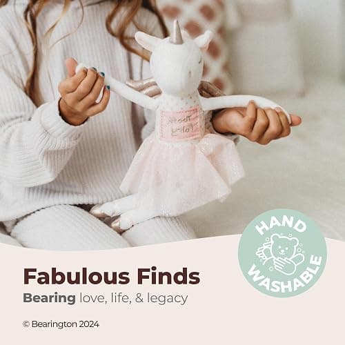Bearington Collection Tooth Fairy Tooth Holder Plush Pillow for Girls – Hanging Doll for Bed, Door, Nightstand - Unicorn Twinkles 14" thumbnail 3