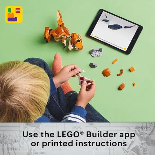 LEGO Jurassic World Little Eatie T Rex Toy - Dinosaur Building Toy for Kids, Boys and Girls, Ages 7+ - Gift Idea for Birthdays and Fans - with Movable Jaw, Head and Tail - 76967 thumbnail 6