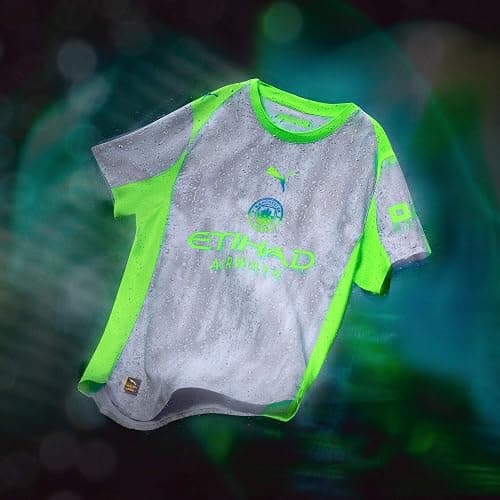 Manchester City FC Kids 2025/26 Third Soccer Jersey - Pro Green thumbnail 2