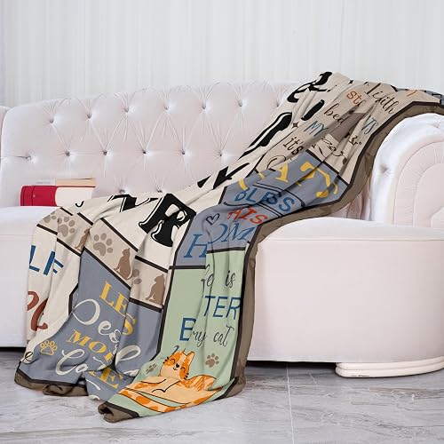 XALAZY Mothers Day Cat Mom Gifts for Women Blanket 50"X60", Cat Gifts for Women, Cat Lover/Lady Gifts, Funny Cats Themed Presents for Birthday/Christmas, Cat Blanket thumbnail 8