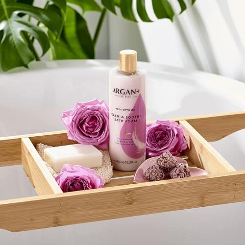 Argan+ Calm & Soothe Bath Foam, Rose Otto Oil Vegan Bubble Bath, 400ml thumbnail 4