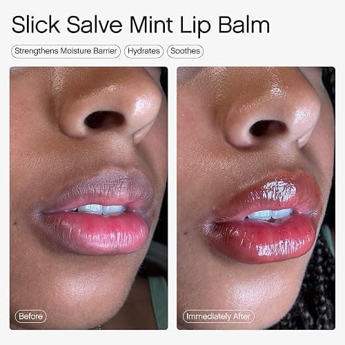 Topicals Slick Salve Mint Glossy Lip Balm | Soothes Discomfort, Strengthens Barrier and Provides Lasting Hydration & Relief | Vegan, Paraben-Free Formula with Hyaluronic Acid and Ceramides (0.5 Fl Oz) thumbnail 8