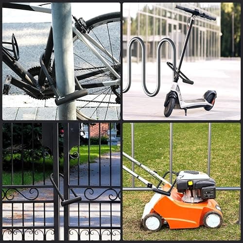 Sportneer Bike Lock, 18mm Heavy Duty Bike U Lock 11.5''x6.25'' Plus Size with 3 Keys Anti Theft Secure Locks for Bikes, E-Bikes, Motorbikes, Scooters thumbnail 6