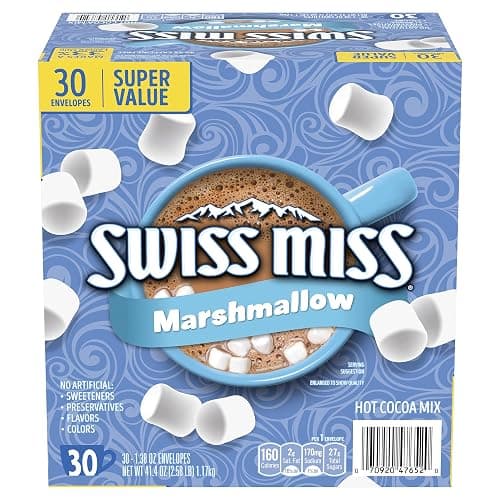 Swiss Miss Chocolate Hot Cocoa Mix With Marshmallows, 1.38 oz., 30-ct - Image 1