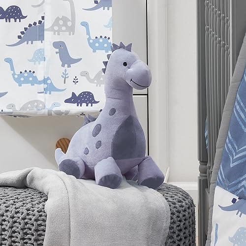 Navy blue dinosaur stuffed animal thumbnail 3
