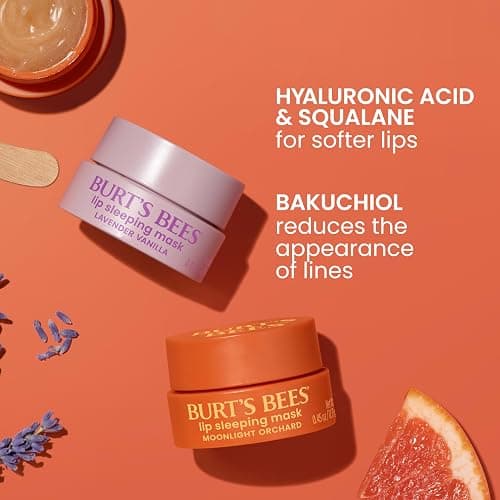 Burt’s Bees Lavender Vanilla Lip Sleeping Mask, With Hyaluronic Acid and Squalane Moisturizer To Instantly Hydrate Lips, Overnight Mask and Treatment, 0.45 oz. thumbnail 3