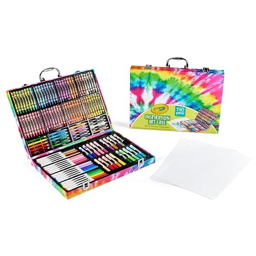 Crayola Inspiration Art Case Coloring Set - Tie-Dye (140ct), Art Supplies Set For Kids, Travel Drawing Kit, Holiday & Christmas Gift for Girls & Boys, Ages 5+ [Amazon Exclusive] thumbnail 2