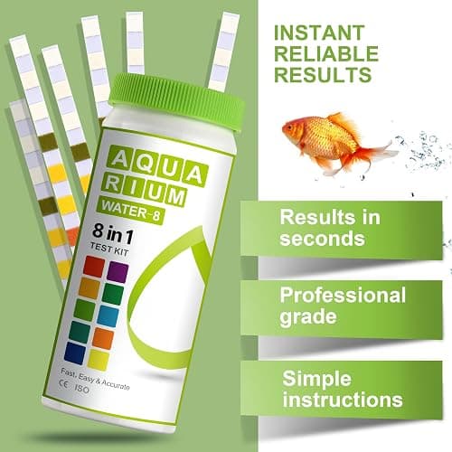 AAwipes 8-in-1 Aquarium Test Kit for Fish Tanks - Quick & Accurate Water Testing Strips for Aquariums & Ponds. Tests pH, Ammonia, Alkalinity, Hardness, Chlorine, etc. (K02-50) thumbnail 2