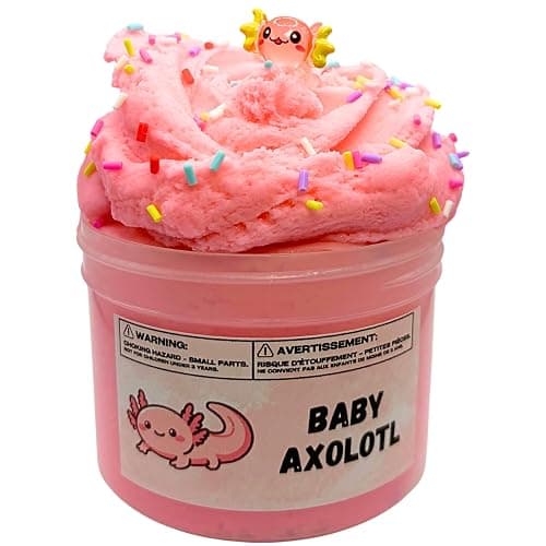 Baby Axolotl Slime – 8oz Cloud Slime, Bubblegum Scented, Soft & Stretchy Slime, ASMR Sensory Toy, Non-Sticky & Fluffy, for Kids & Adults, Great for Birthdays - Image 1