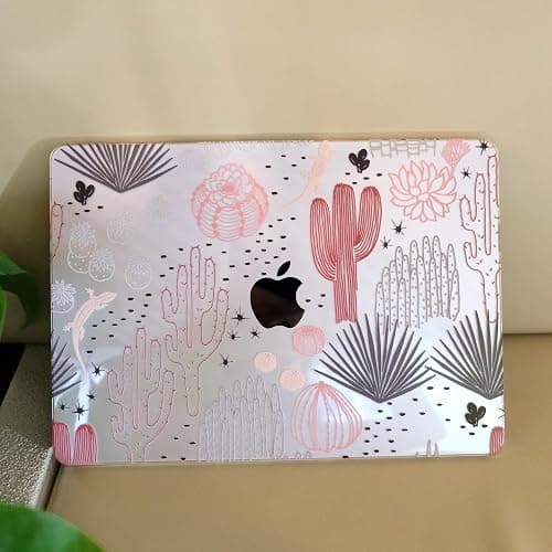 MEEgoodo Case for MacBook Pro 13 inch, Laptop Hard Shell Case with Keyboard & Camera Cover, Cacti thumbnail 7