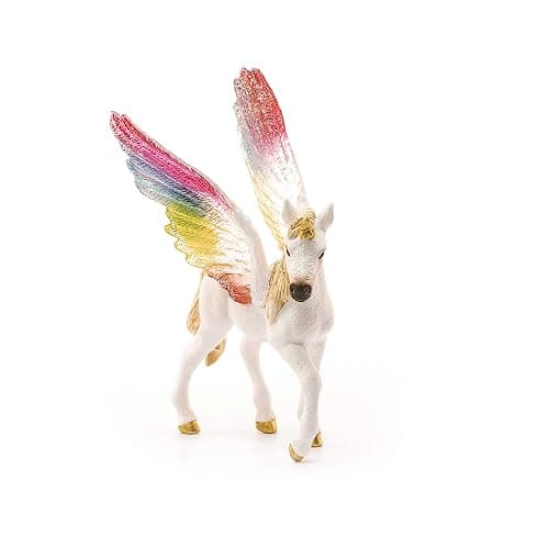 Schleich Bayala Mythical Winged Rainbow Baby Unicorn Foal Figurine - Featuring Majestic Pegasus and Glitter Details, Highly Durable and Fun Imaginative Toy for Boys and Girls, Gift for Kids Ages 5+ thumbnail 2