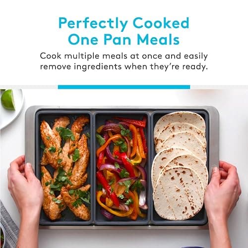 Cheat Sheets - Original Silicone Sheet Pan Dividers For Cooking & Meal Prep - Non Stick Silicone Tray Baking Set, Oven Safe & Freezer-Friendly - 4 Cheat Sheets Baking Trays thumbnail 2
