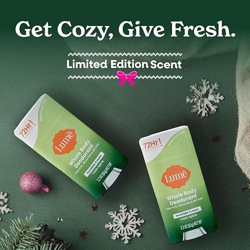 Lume Whole Body Deodorant - Invisible Cream Stick - 72 Hour Odor Control - Aluminum Free, Baking Soda Free, Skin Safe - 2.2 Ounce (Pack of 2) (Fresh Alpine) thumbnail 8