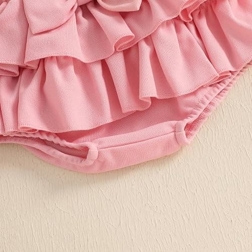 Mubineo Baby Girl Clothes Summer Outfits Cute Flower Romper Ruffle Skirt Shorts Skort Newborn Outfit Bodysuit Sets thumbnail 8