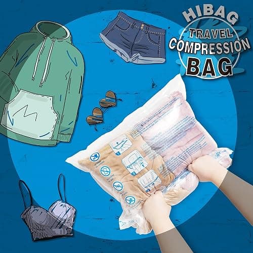 12 Compression Bags for Travel Essentials, Vacuum Packing Space Saver Bags for Cruise Accessories (12-Travel) thumbnail 8