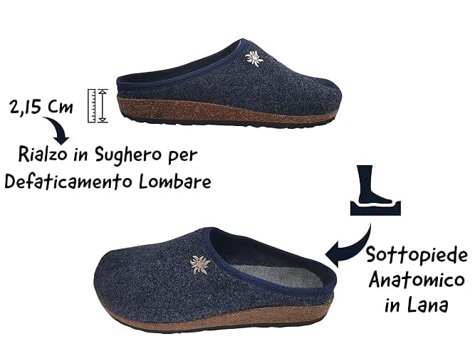 Gextop Originali Ciabatte Uomo Tirolesi per Casa Pantofole Invernali Slip On thumbnail 7