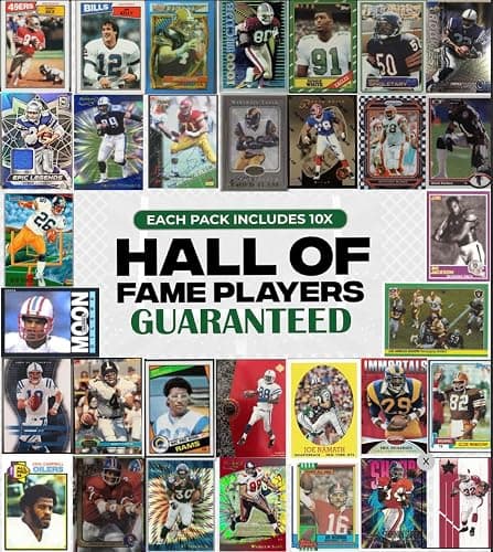 Generic Football Cards Mystery Hot Pack Hall of Famers - 12 Cards - 10x HOF - Look for HOF Rookie Relics, Autos, SP, Color, Parallels - Image 1