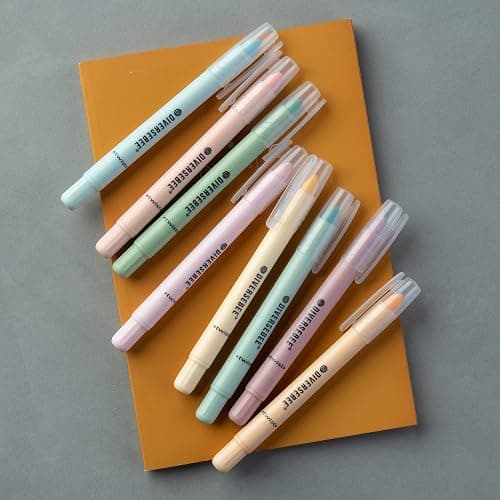 DIVERSEBEE Bible Highlighters and Pens No Bleed, 8 Pack Assorted Colors Gel Highlighters Set, Cute Bible Markers Study Journaling School Supplies and Accessories (Pastel) - Pastel thumbnail 7