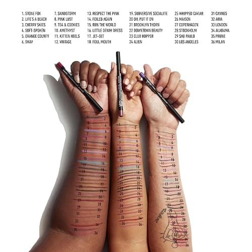 NYX PROFESSIONAL MAKEUP Suede Matte Lip Liner, Velvety-Smooth, Long-Lasting Formula For A Defined Lip Makeup Look - Girl Bye (Purple) thumbnail 3