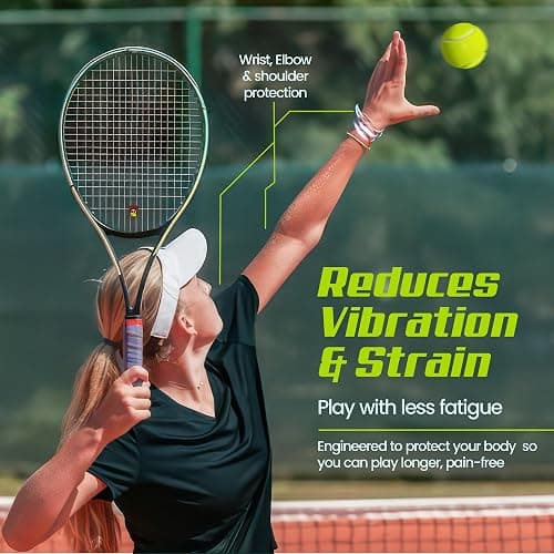 TRESSIS Tennis Racket Dampener - Cute Designs - Vibration & Noise-Reducing Tennis Shock Absorber for Racquets - Secure, Easy-Install Accessories for Players of All Levels thumbnail 3