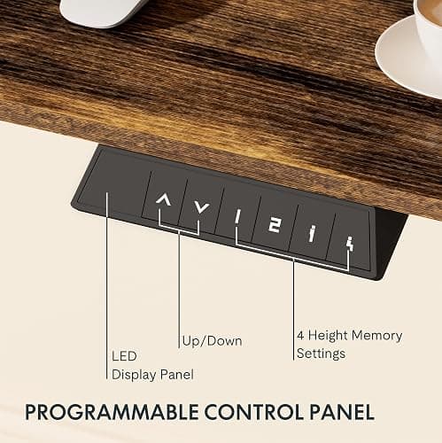 FLEXISPOT One-Piece Standing Desk 48"x24"  Rustic Brown thumbnail 5