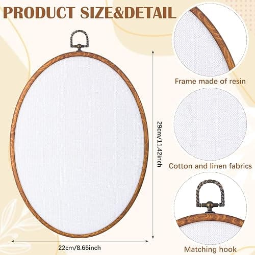 Yalikop Pin Display Board Fabric Enamel Pin Boards for Wall 11.4 x 8.6 in Wall Hanging Oval Brooch Earrings Necklace Jewelry Holder Organizer Display Storage for Home Christmas Holiday (White) thumbnail 3
