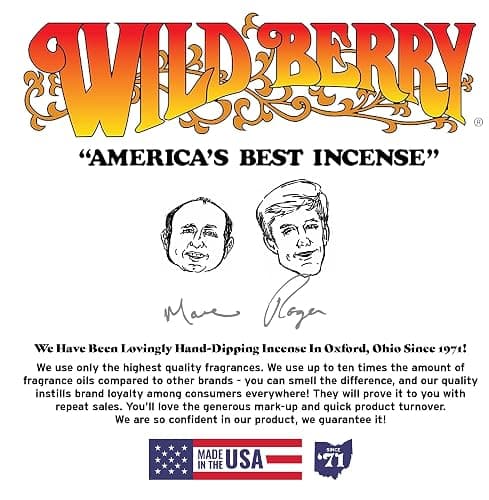 Wild Berry Incense Sticks - King Cake - Delectable Cinnamon Sugar Scent with Vanilla - Hand Dipped in The USA (100 Count) thumbnail 5
