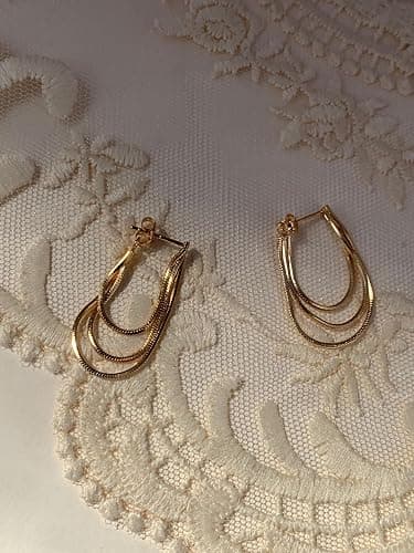 YESLADY Tassel Earrings for Women Gold Plated Silver Chain Earrings Dainty Minimalist Dangle Drop Studs thumbnail 3
