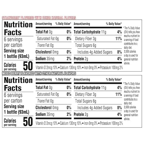 Danimals Smoothie Strawberry and Mixed Berry Dairy Drink Multi-Pack, Creamy and Delicious Low Fat Snacks for Kids, 12 Ct, 3.1 oz Smoothie Bottles​​ thumbnail 2