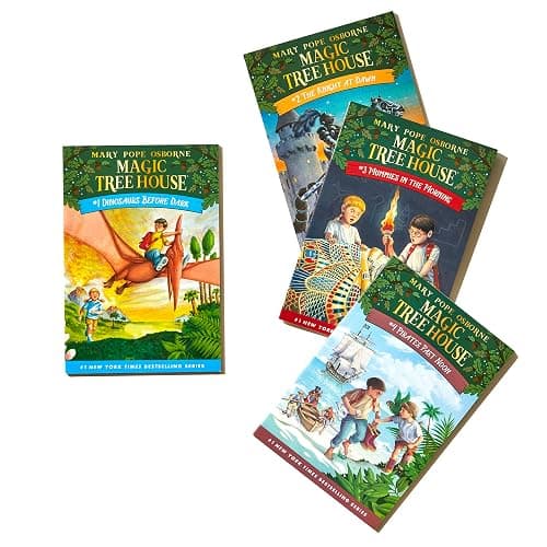 Magic Tree House Boxed Set, Books 1-4: Dinosaurs Before Dark, The Knight at Dawn, Mummies in the Morning, and Pirates Past Noon thumbnail 4