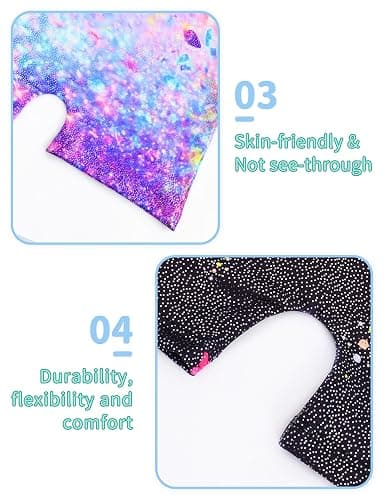 Nymphperi 2 Packs Gymnastics Leotard for Girls Sparkle Biketards with Shorts Kids Sleeveless Unitard One-Piece Dancewear thumbnail 4